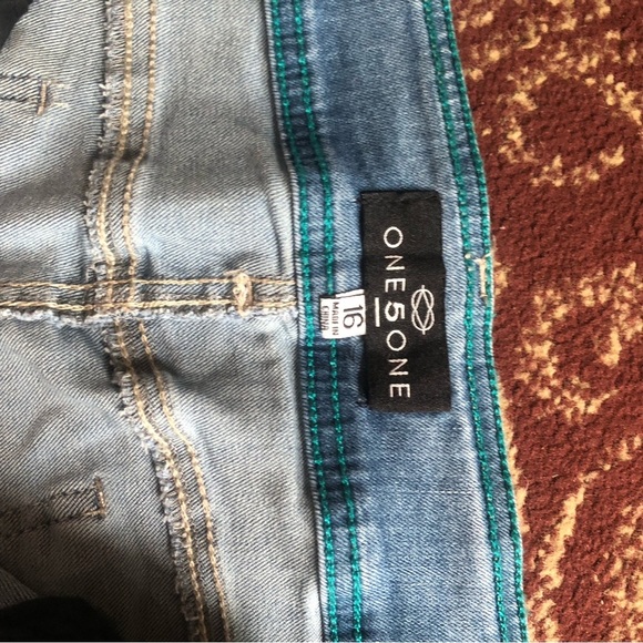 One 5 One Ankle Cropped Jeans with Slim Fit buttons bottom-size16-summertime - Picture 7 of 10